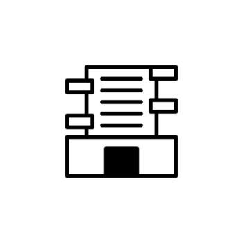 Minimalist architecture with clean lines showcasing a contemporary office block ideal for business vector