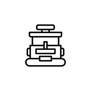 Minimalist line drawing showcasing mechanical lifting equipment for various applications and vector