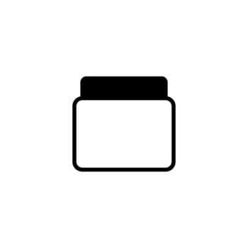 Minimalist representation of closed container showcasing a simple storage solution or package vector