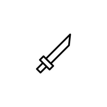 minimalista espada icono diseño exhibiendo un corte borde arma imágenes para digital aplicaciones y vector