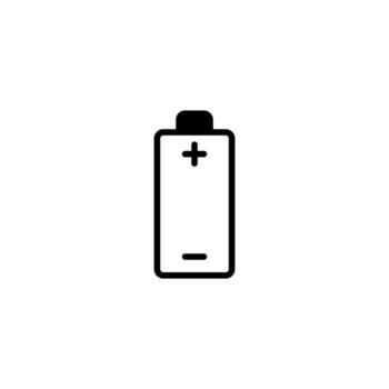 Simple battery icon illustration representing power energy source portable device indicating vector