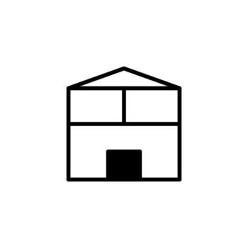 sencillo casa icono representando residencial edificio vivienda y hogar arquitectura estructura para vector