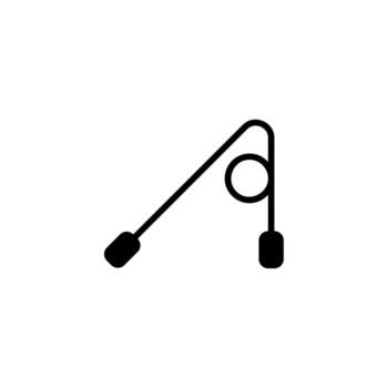 sencillo saltar cuerda icono representación para aptitud actividad en minimalista diseño exhibiendo vector