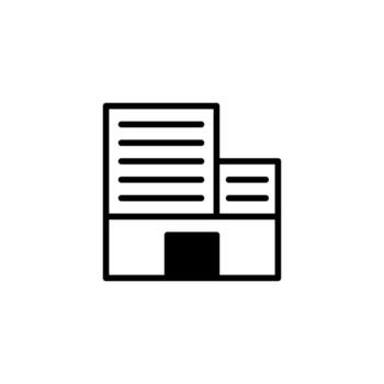 Simple modern architecture stands out business building represents progress innovative design vector