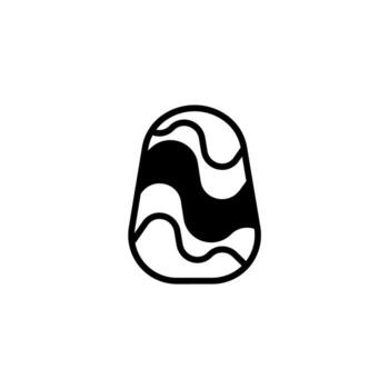 Stylized abstract form showcasing undulating lines creates a compelling visual narrative with vector