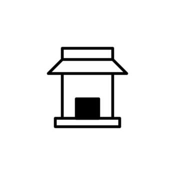 Stylized architectural blueprint showcase minimal building design simple yet functional with clean vector