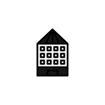 Stylized architecture representing urban development with geometric windows illustrating progress vector