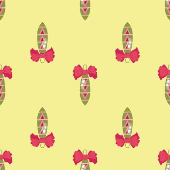 sin costura modelo de Navidad adornos con arcos interminable texturas para tu diseño vector