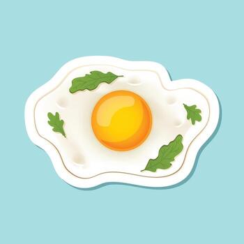 An image of an egg on a piece of toast vector