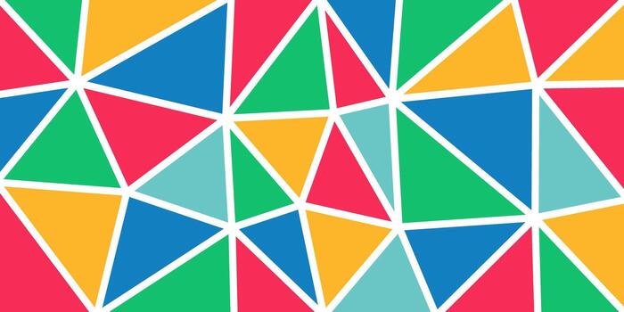 A colorful geometric pattern with triangles vector