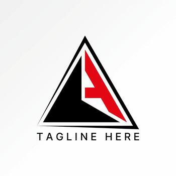 initial A font triangle arrow emblem outdoor adventure trinity vector