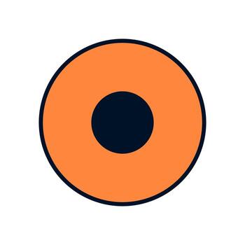 Flat Round Symbol Commonly Used to Represent Recording Status in Multimedia Control Interfaces vector