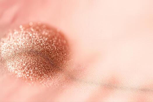 Rose Gold Glitter Shimmering Against a Soft Pink Background With Shallow Depth Of Field Creating a Dreamy and Luxurious Effect photo