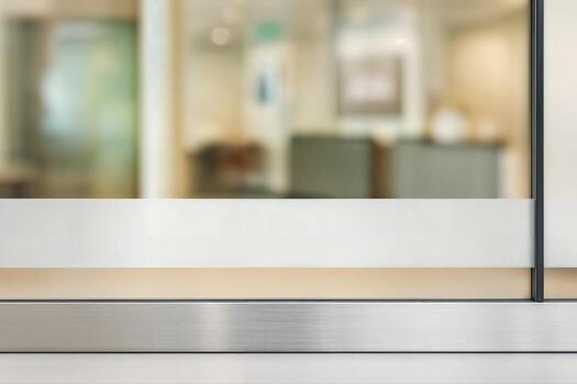 Modern Glass Facade With Blurred Interior Providing An Abstract View Of Contemporary Architecture With Shallow Depth Of Field photo