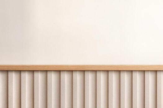 Elegant Cast Stone Wainscot Against a Light Colored Wall With Minimalist Design in an Interior Setting With Natural Lighting photo