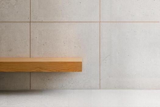 Terrazzo Provides a Sleek and Modern Backdrop with a Brass Element Set Against a Neutral Wall in a Minimalist Interior Design Setting photo