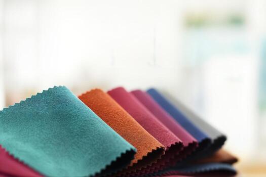 vistoso ante muestras arreglado en un mesa adentro con un variedad de Rico texturas y matices, capturado en natural ligero con un suave atención efecto foto