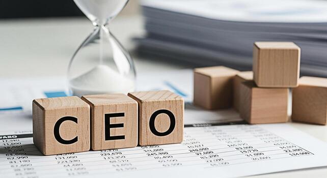 elegante reloj de arena medición hora siguiente a un apilar de documentos en un brillante escritorio simbolizando plazos y el urgencia de negocio Tareas en un moderno oficina ambiente transporte un sentido de presión y foto