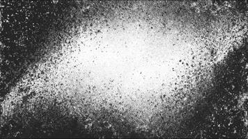 rápido movimiento grunge salpicar marco, un dinámica tinta rociar y polvo partícula animación, negro y blanco viñeta cubrir, resumen texturizado fondo, y sin problemas serpenteado movimiento gráficos video