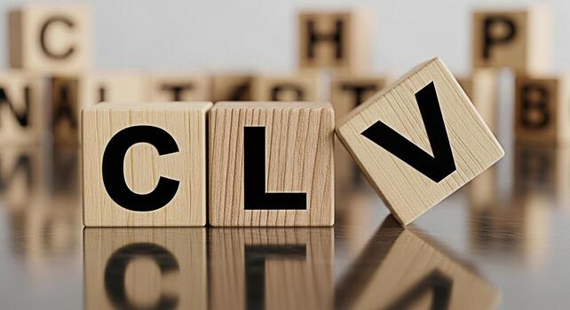 de madera bloques ortografía clv en un reflexivo superficie creando un sentido de aprendizaje y desarrollo Perfecto para educativo materiales negocio presentaciones y creativo proyectos transporte claridad y Vis foto