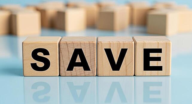 Closeup of wooden blocks arranged on a light blue surface creating a sense of order and potential for building symbolizing construction education and creative problemsolving in a minimalist setting photo