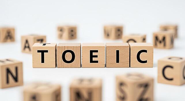 Closeup of wooden alphabet blocks spelling out words on a white surface creating a playful and educational atmosphere that evokes feelings of learning childhood and creative expression photo
