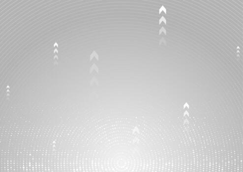Technology minimal background with round lines, halftone dots and arrows vector