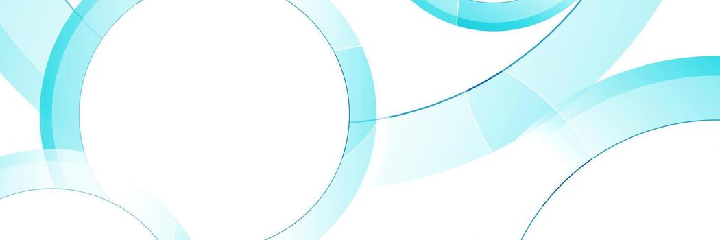 Blue white geometric tech background with abstract glossy circles vector
