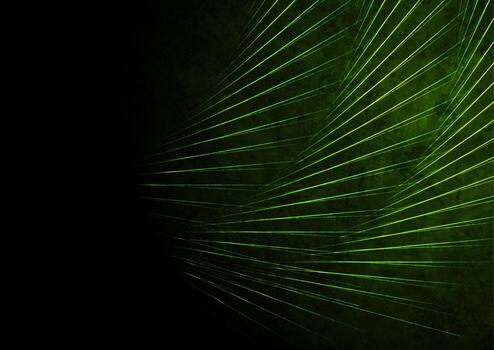 Green minimal grunge glowing lines abstract futuristic tech background vector