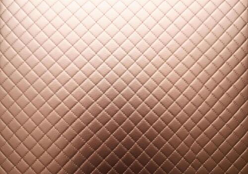 Flawless rose gold metallic quilted diamond pattern texture background design. photo
