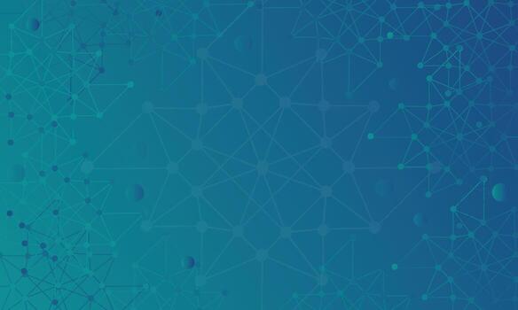 Abstract Digital Network Grid with Blue-Green Gradient. futuristic tech background with connected data mesh vector