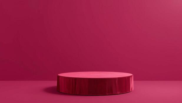 Bright Pink Podium Against a Colorful Backdrop for Product Display. photo