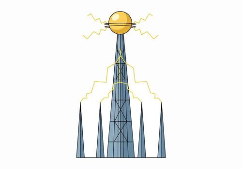 resumen ilustración de un Ciencias y tecnología torre vector