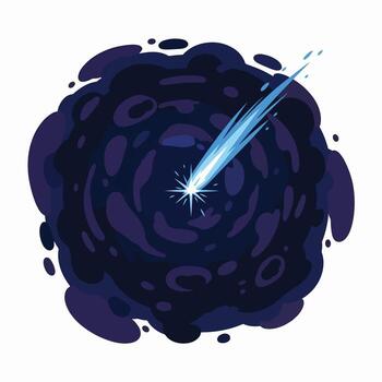 Cosmic Event Comet Streaking Through Deep Space Nebula Illustration vector