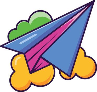 un plano estilo icono demostración enviando mensaje vector