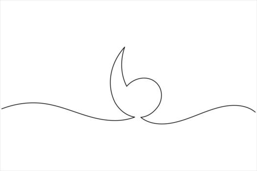 Continuous one line drawing of quotation marks minimal art vector