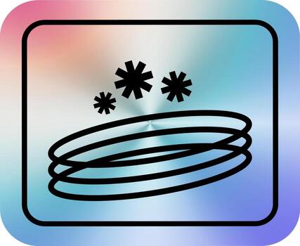 resumen planeta orbita holográfico pegatina. y2k estético espacio símbolo con un retro cromo degradado para futurista o ciencia diseños vector