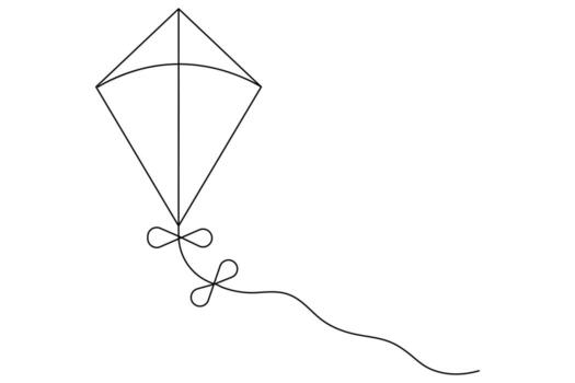 cometa contorno continuo soltero línea mínimo dibujo vector