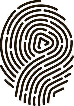 Fingerprint maze representing identity and digital security vector