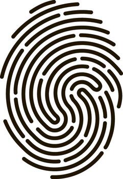 Fingerprint biometrics identifying user security access system vector