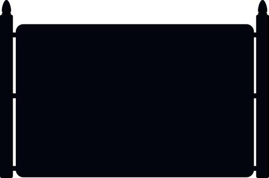 Unrolling an ancient scroll with two handles vector