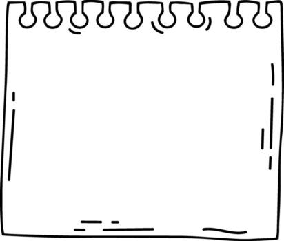 blanco Nota papel con resumen mano dibujado marco vector