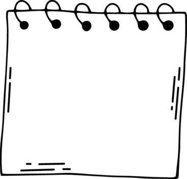 Blank spiral bound notepad for notes and reminders vector