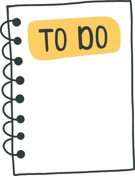 espiral cuaderno demostración a hacer lista texto vector