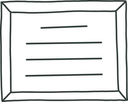 Hand drawn certificate or diploma in a frame vector