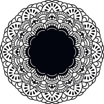 Mandala pattern with spiritual drawing and abstract design vector