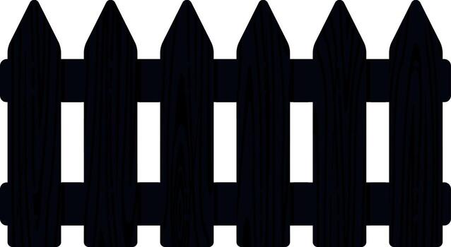 Black picket fence creating boundary background element vector
