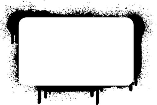 Grunge ink frame with paint splatters and drips vector