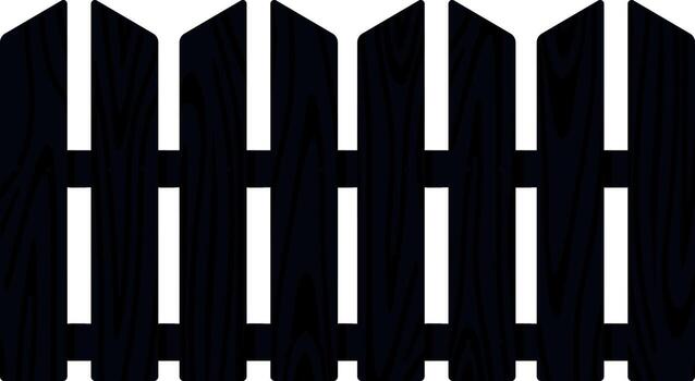 Black picket fence pattern creating a boundary vector