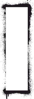Black grunge frame creating borders on white background vector